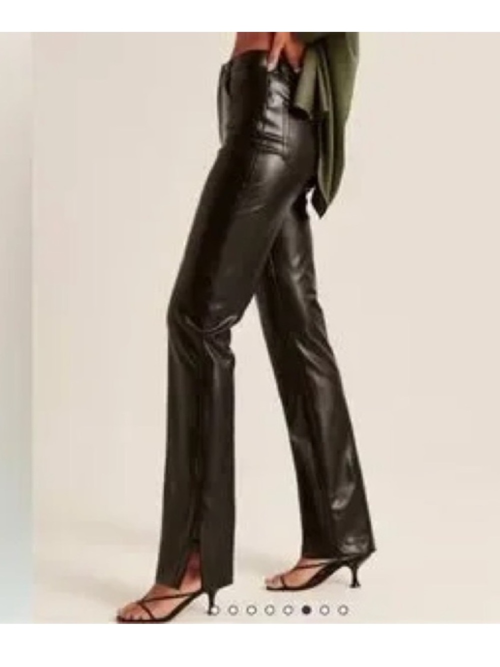 Abercrombie & Fitch 90's Straight Ultra High Rise Vegan Leather Pants Size 25